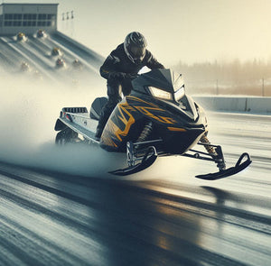 Speeding on Solid Ground: The Thrills of Asphalt Snowmobile Drag Racin