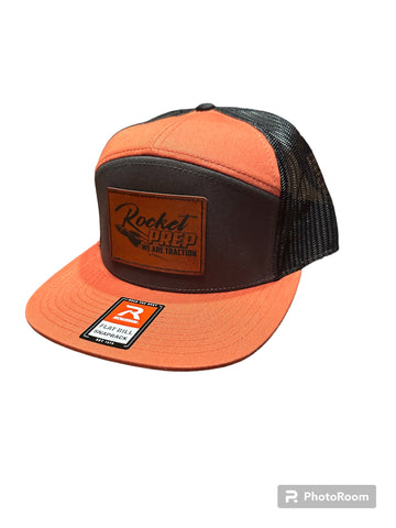 ROCKET PREP RICHARDSON FLAT BILL SNAPBACK ADJUSTABLE LEATHER PATCH HAT - Rocket Track Products